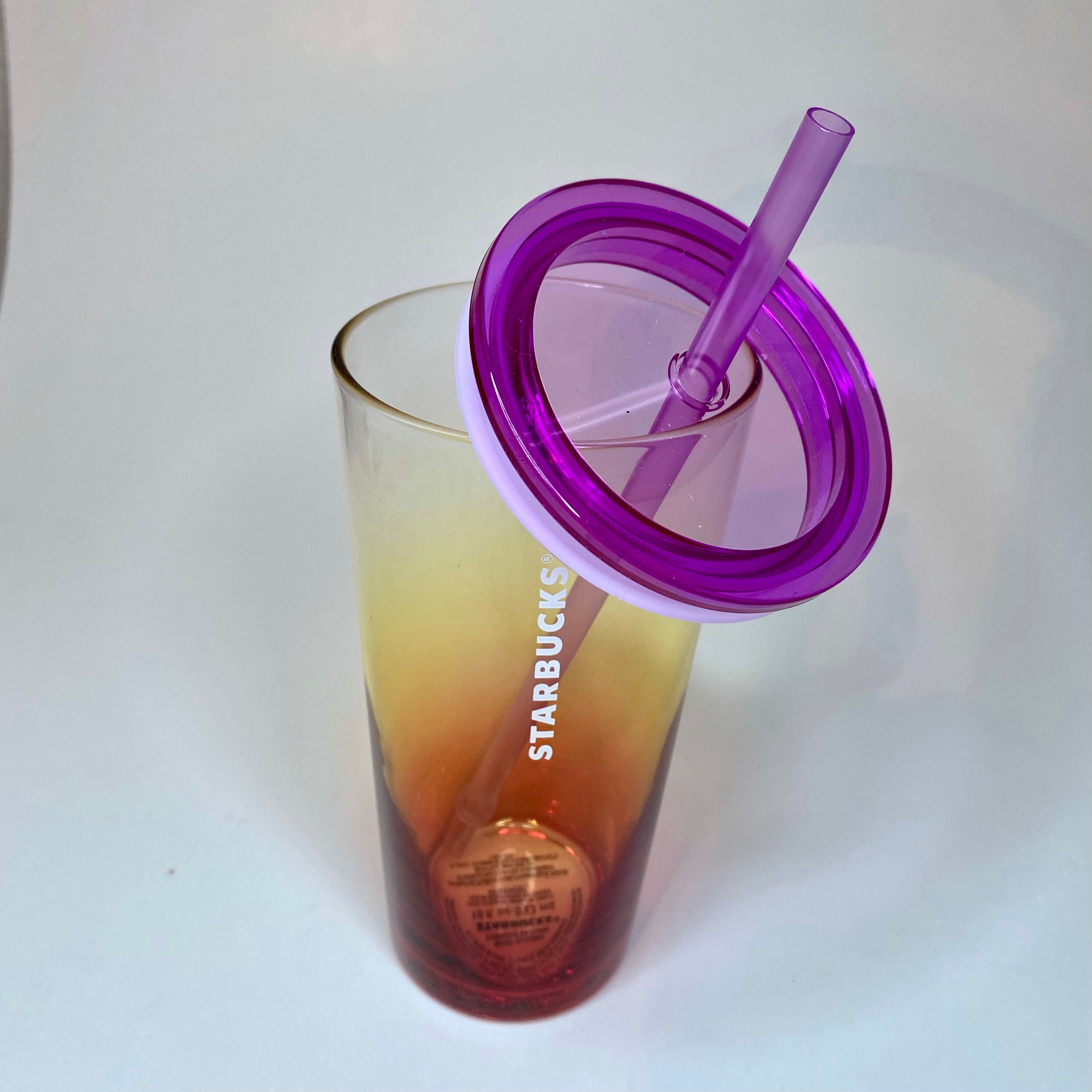 starbucks purple glass cup