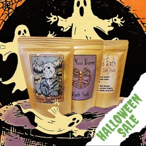 Halloween Spooky Bath Soaks 5oz or 10oz or 8.5oz Spooky Handmade Foaming Hand Soap