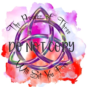Witches Power of Three Sublimation Design Digital Download 300 DPI PNG