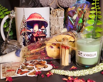 Cottagecore witchy woodsy vibes mystery gift box for friends family or self multiple size options small medium large self care