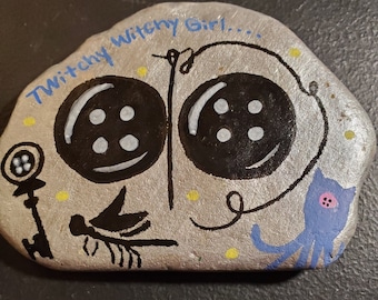 Painted Rock Mystery Design Hand painted Fandom themed Garden rock Garden Decoration Unique Gift