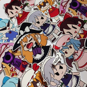 Touhou Project Meme Stickers (Reimu, Sakuya, Flandre, Remilia, Cirno, Yukari, Marisa)