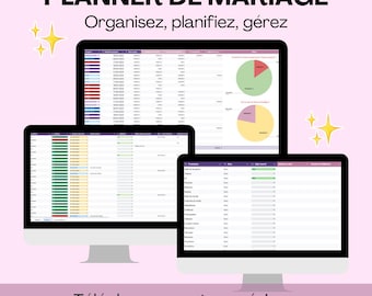 Planner de mariage - Suivi budgétaire / Suivi des réponses invités / gestion des prestataires / organisateur / planificateur