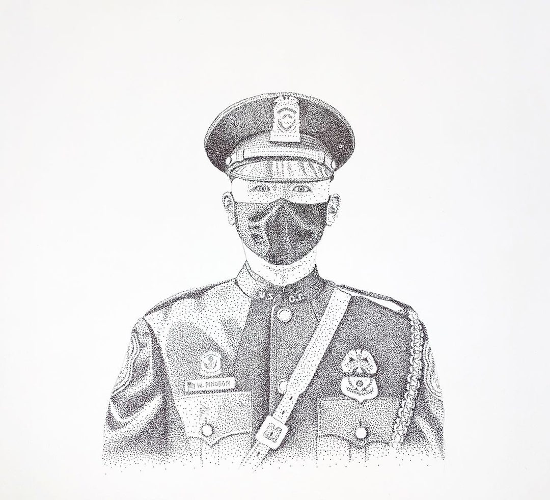 Capitol Police “self Portrait From Inauguration Day” 2021. Print of ...