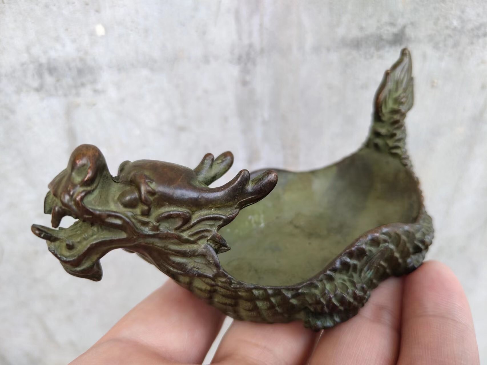 Vintage Brass Dragon Ashtray munimoro.gob.pe