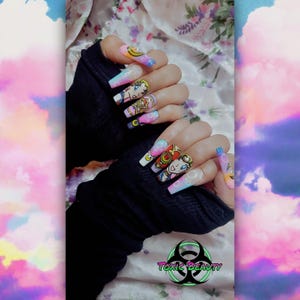 2000s Kawaii Handpainted Inspired Press On Nails