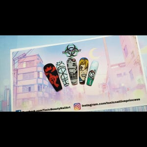 Amazing Nostalgic Handpainted Inspired Press On Nails