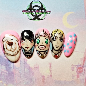 Kawaii Handpainted Anime Inspired Press On nails