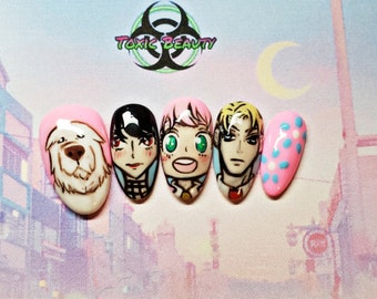 Kawaii Handpainted Anime Inspired Press On nails