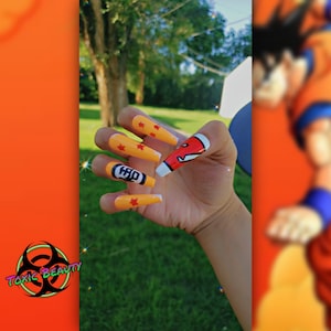 Awesome HandPainted Anime/Manga Theme press on nails
