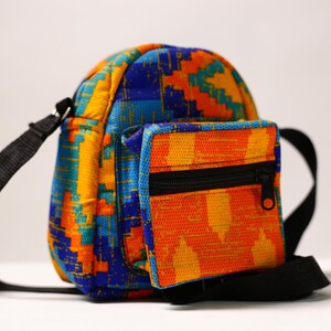 Afrikaanse Kente Crossbodytas, Mini Festival Reistas Handgemaakt-G4493