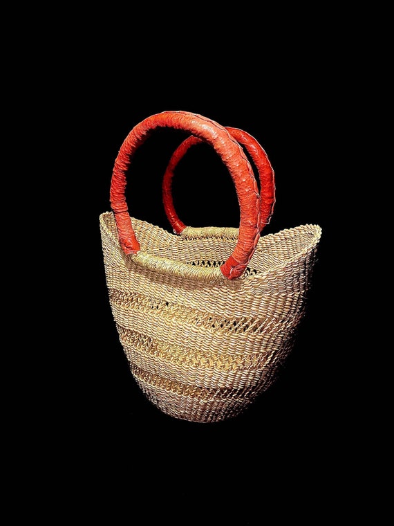 large sisal bag primitive art handmade African Sis