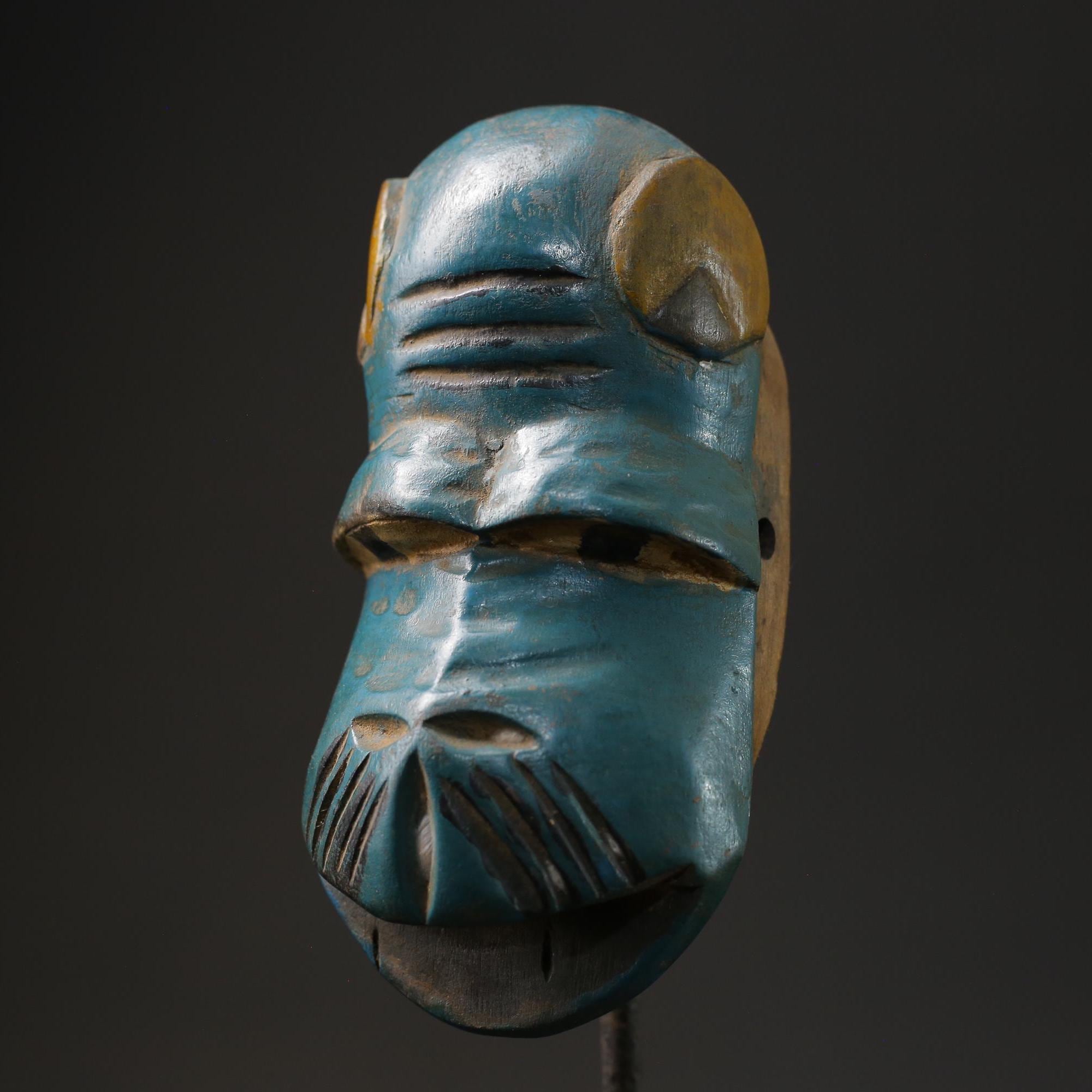 手彫りのグロモンキーマスク：アフリカの部族芸術、木彫り-8582 - Etsy