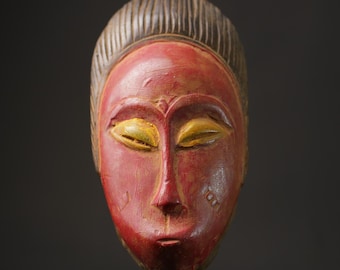 アフリカのマスク ダン族のミニフェイスカービング パスポート