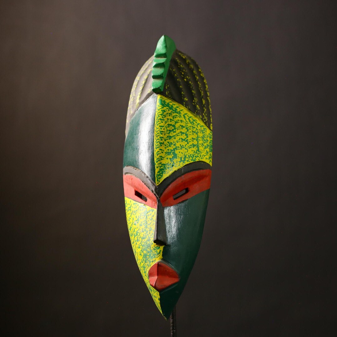 Handmade African Ghana Mask | Carved Wood Tribal Art | Unique Home ...