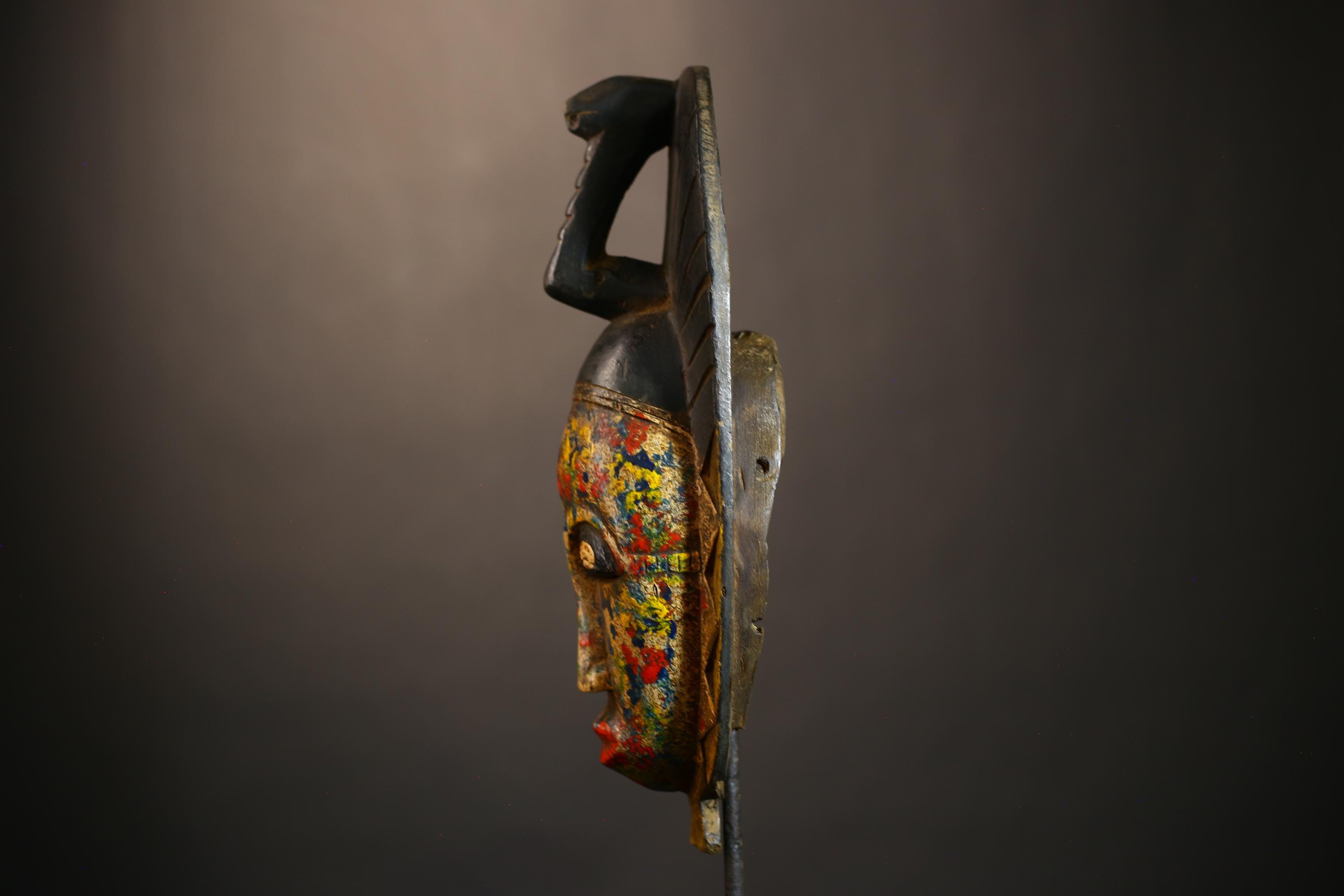 フォークアート アフリカ 壁掛け 壁飾り 民族 木彫 ヴィンテージ 彫刻