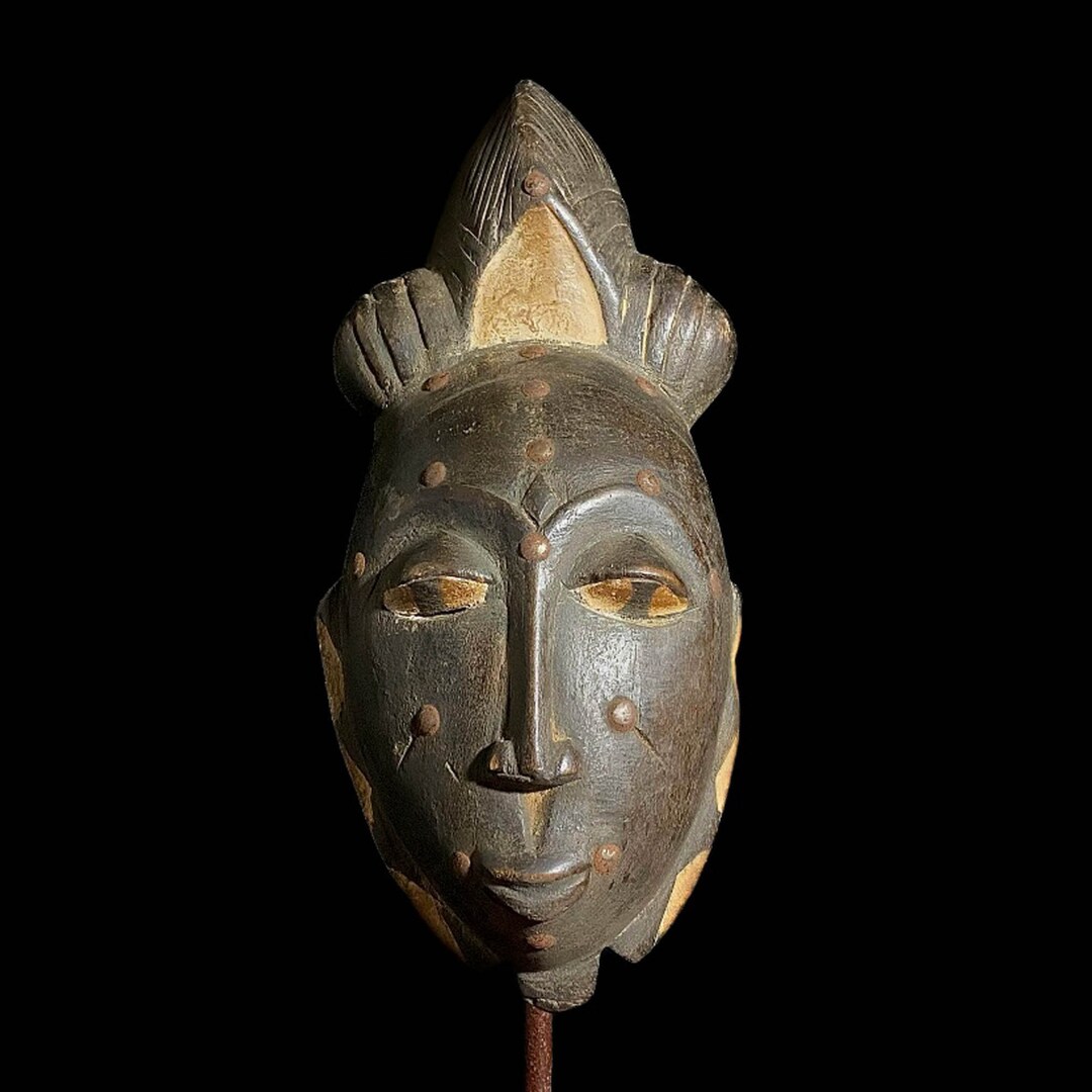 African Mask Traditional Vintage Art Tribal One Piece Home Décor Baule