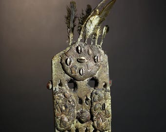 ヴィンテージ トマ族のマスク：手彫りのアフリカの儀式用装飾品