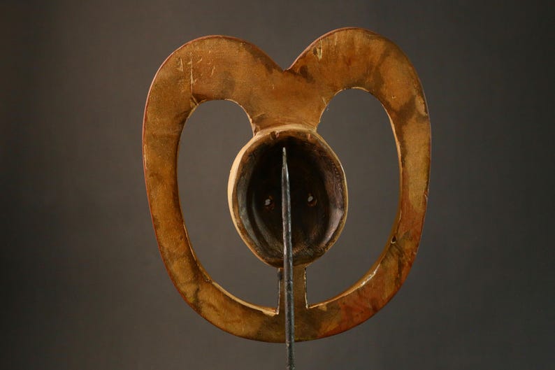 African Mask Kwele Ekuk Mask Art From Gabon Unique Tribal Collectible