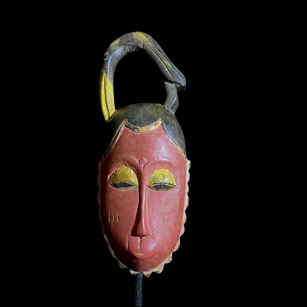 Antique Wall African Mask Traditional Tribal One Piece Home Etsy