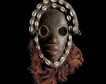 African Mask Tribal Mask Wood Wall Hanging African Mask, Dan Zapkei Home Décor mask-G1401