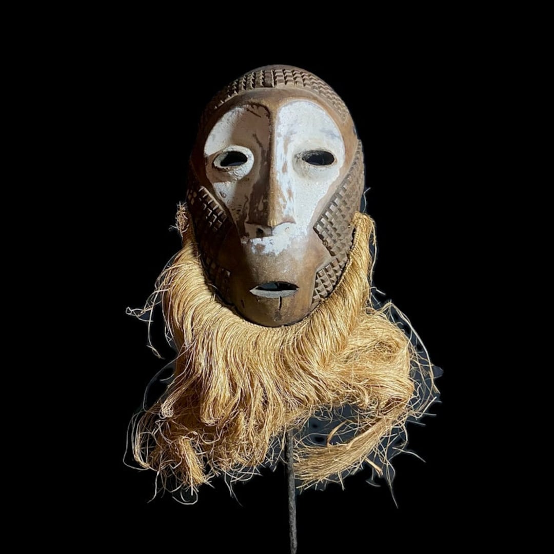 African Masks as Large African Masks Also Known as Hanging Lega Mask