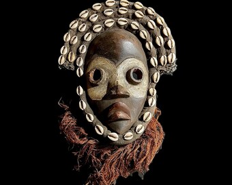 African Mask Wood Carving Tribal Mask Vintage Dan Kran Mask wood-G1389