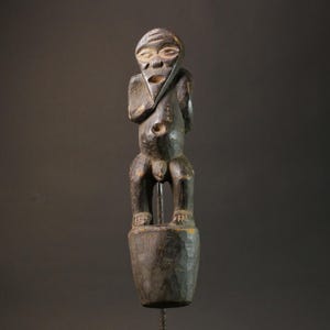 African Fang Statue Handmade Wood Sculpture Tribal Art Home Décor Accent Ethnic Gallery Display Unique Collectible Premium Quality-7514