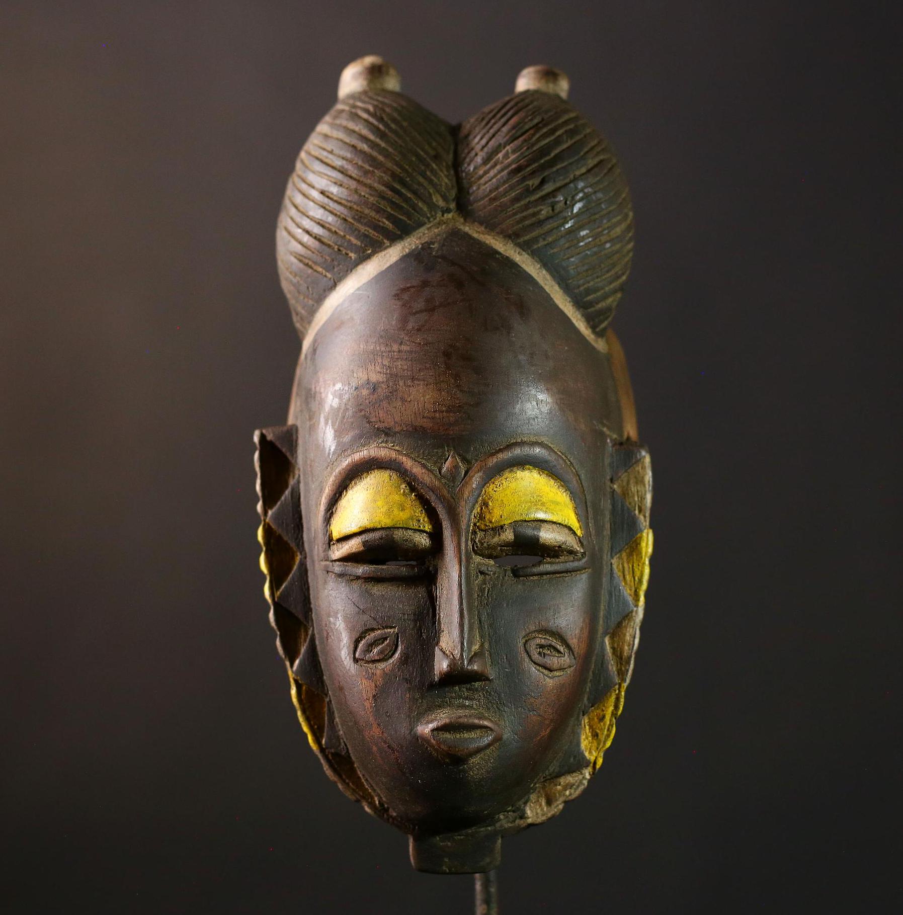 ヴィンテージアフリカグロマスク：手彫り木製部族彫刻-G3959 - Etsy 日本