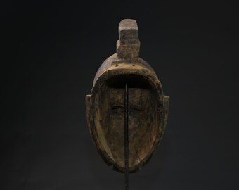 バウレ族のアフリカの仮面：手彫りの木製部族芸術、コートジボワール