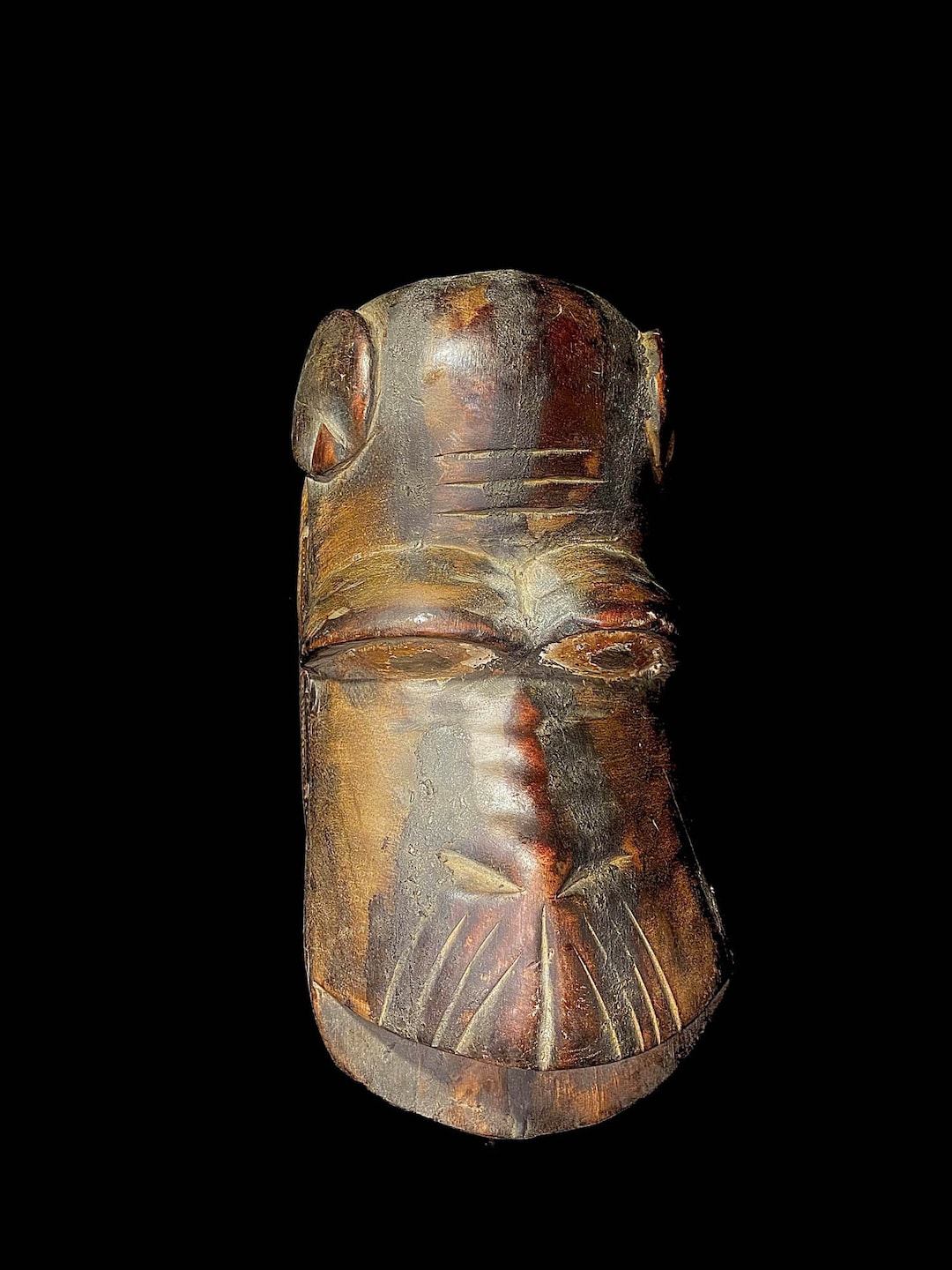 African Mask Tribal Face Mask Wood Hand Carved Wall Hanging Carved Wood