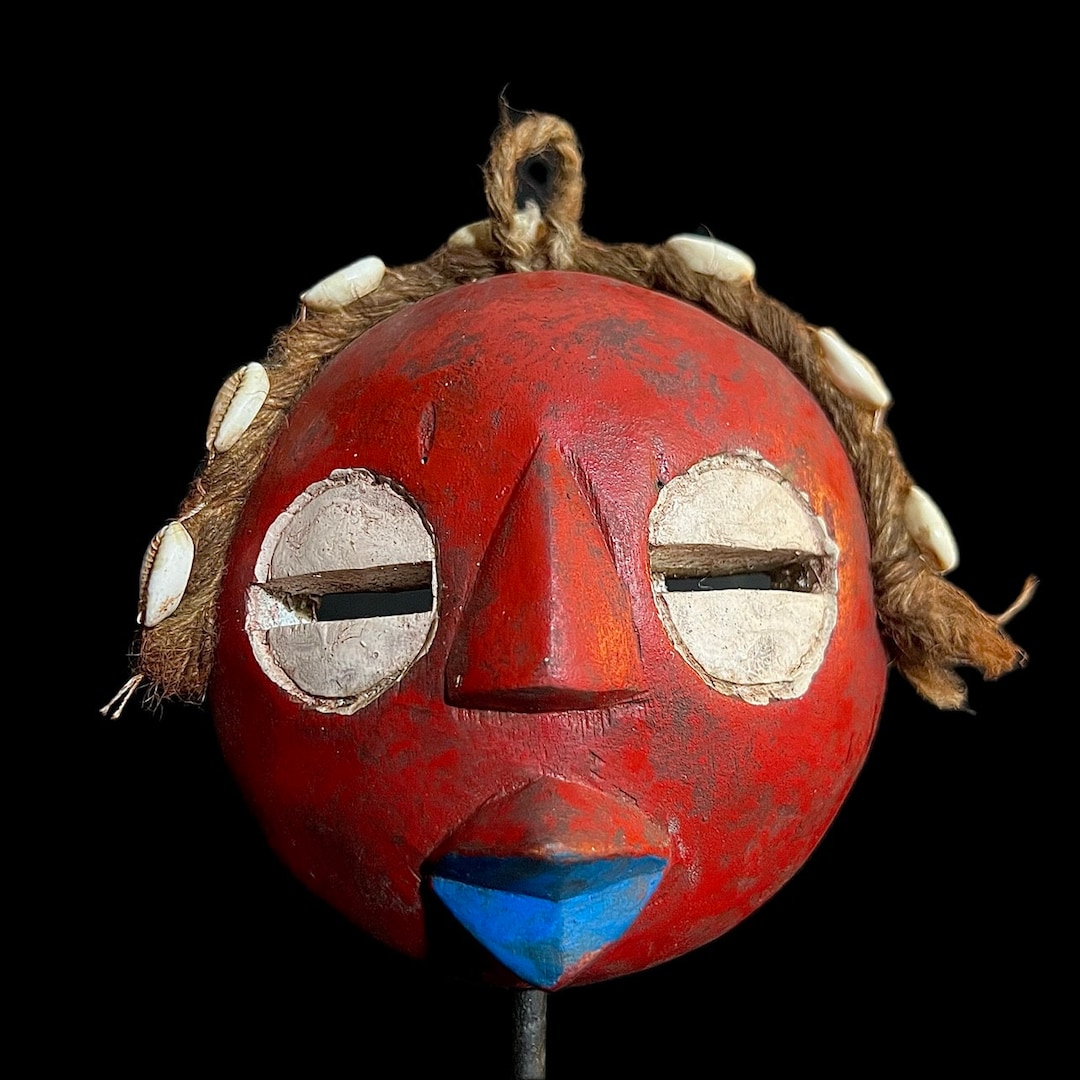 African Mask Tribal Face Mask Wood Hand Carved Wall Hanging African ...