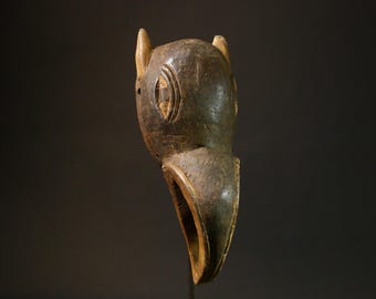 手作りのアフリカンマスク：グロ族の木製アート、ホームデコレーション