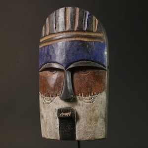 African Tribal Mask | Handcarved Wall Art | Vintage Wooden Face Mask | Rustic African Home Decor | Authentic Cultural Sculpture-G2840