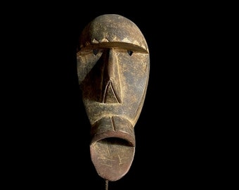 Afrikaans masker tribal gezichtsmasker hout handgesneden muur hangende patronen Dan-8996