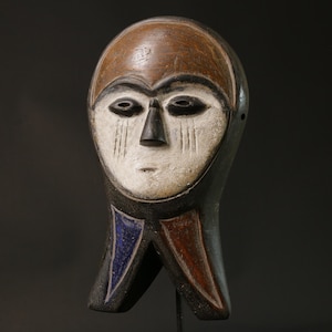 African Wood Mask | Antique Lega Wall Mask | Tribal Home Decor Art | Hand Carved African Mask | Ethnic Wall Hanging Sculpture-G2805