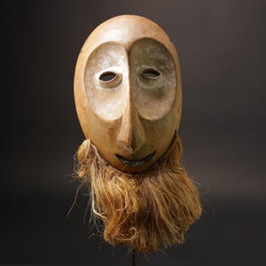 Lega African Tribal Mask: Wood Wall Decor, Artisan Art-8721