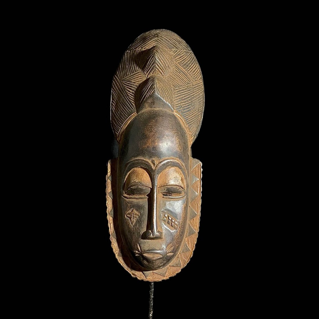 African Mask as Large African Mask Made of Solid Wood Etsy