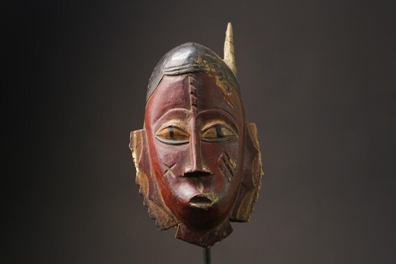 アンティークアフリカンウッドマスク：ヴィンテージトライバルグー