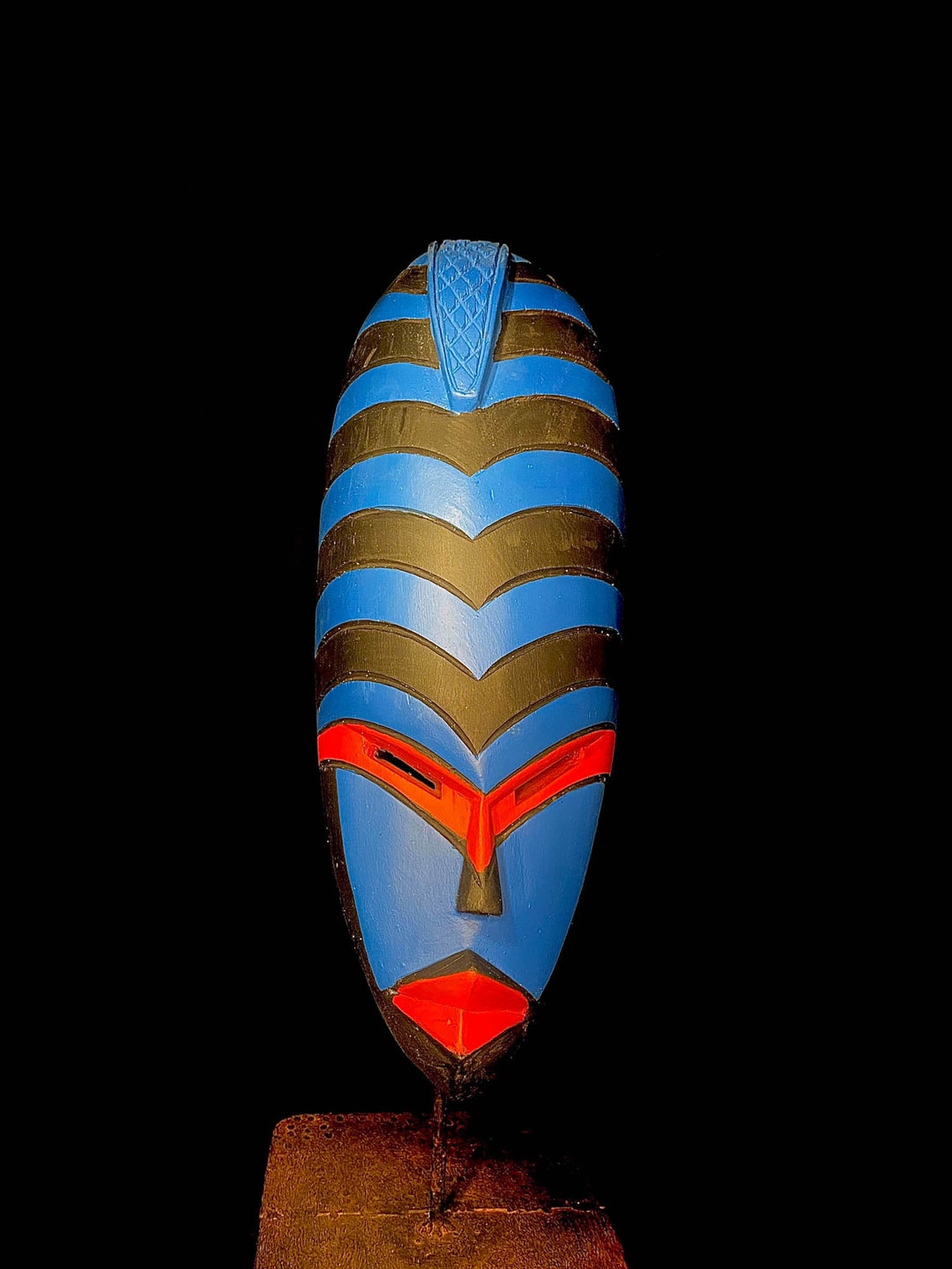 African Mask Sculpture Wood Traditional Mask African Decor Etsy