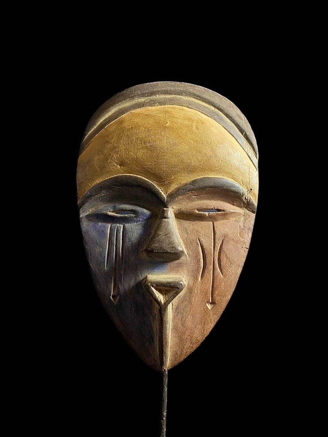 African Mask Tribal Face Mask Wood Lega Mask Bwami Society Congo Wall
