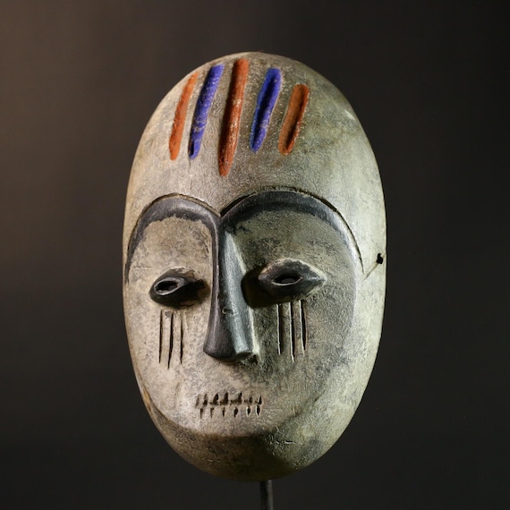 手彫りのアフリカンマスク：部族の木製ウォールアート、エスニックな