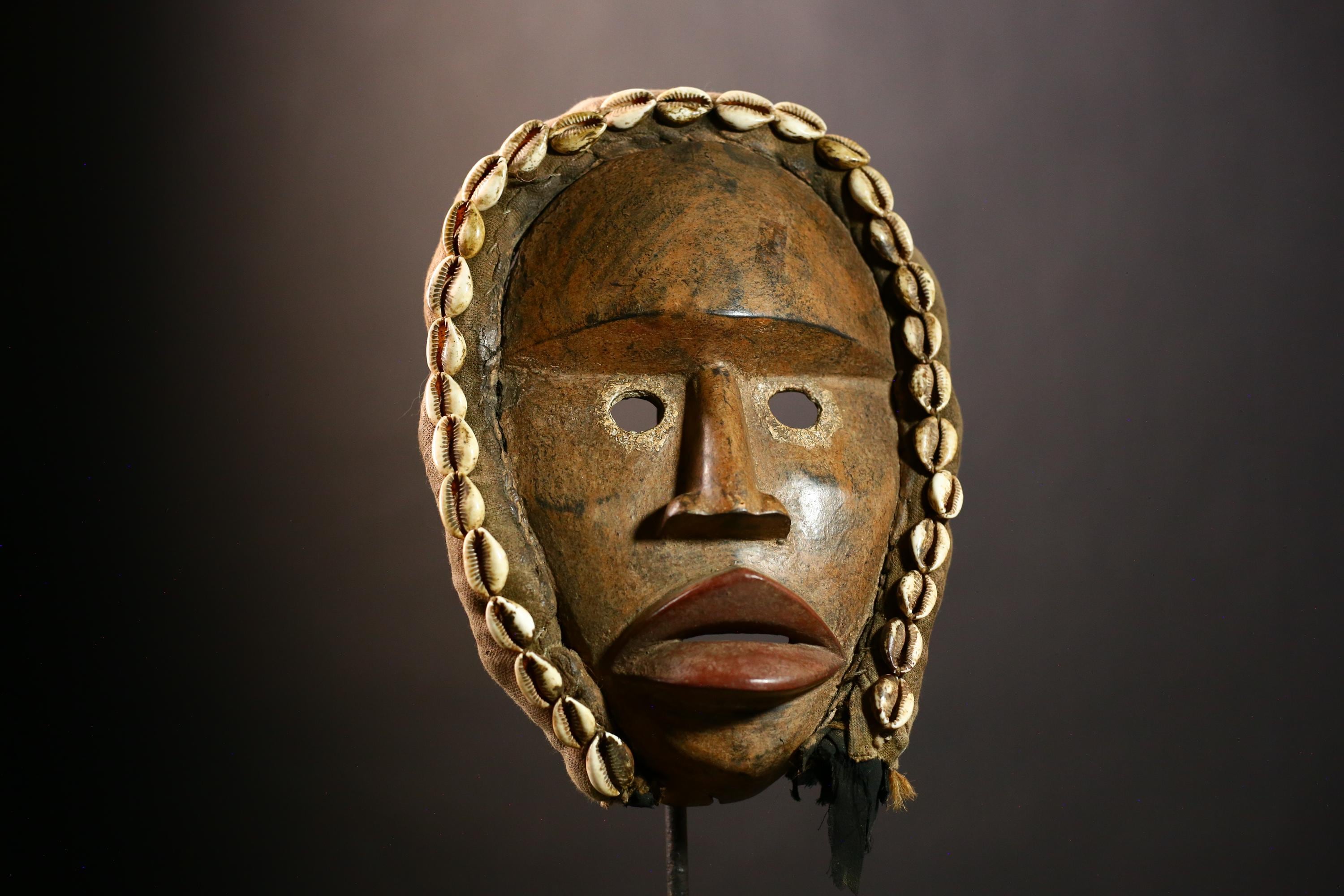 African Dan Tribal Mask: Cowrie Shells, Carved Wood Wall Art-6600 - Etsy
