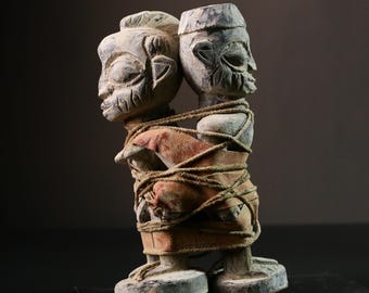 自立不可ナイジェリアヨルバ族鉄製男女オブジェアフリカプリミティブアート 自立不可ナイジェリアヨルバ族鉄製男女オブジェアフリカ