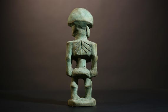 ヴィンテージ ティヴ像：手作りアフリカ民族彫刻装飾（27/9 CM）-G5138