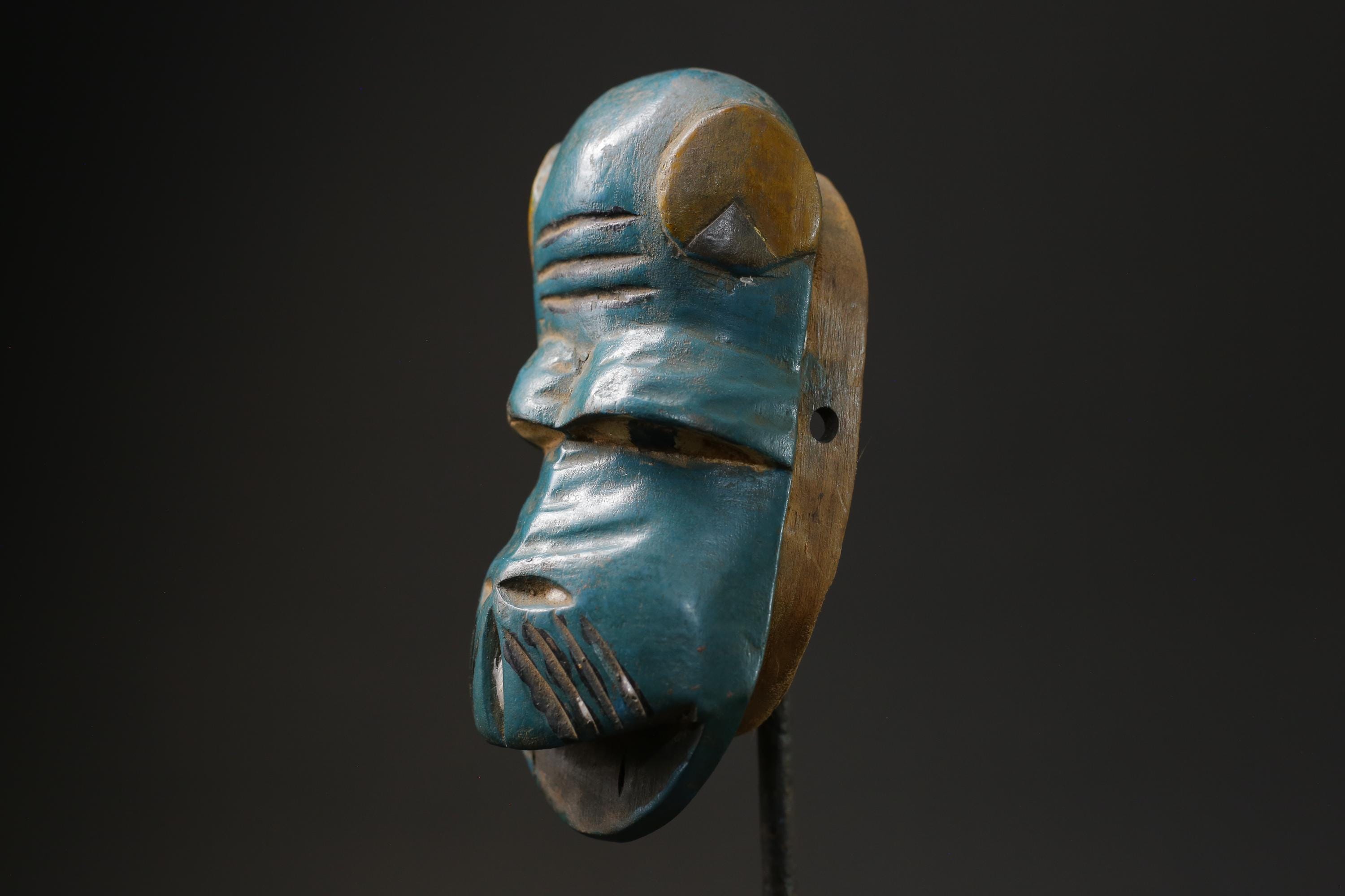 手彫りのグロモンキーマスク：アフリカの部族芸術、木彫り-8582 - Etsy