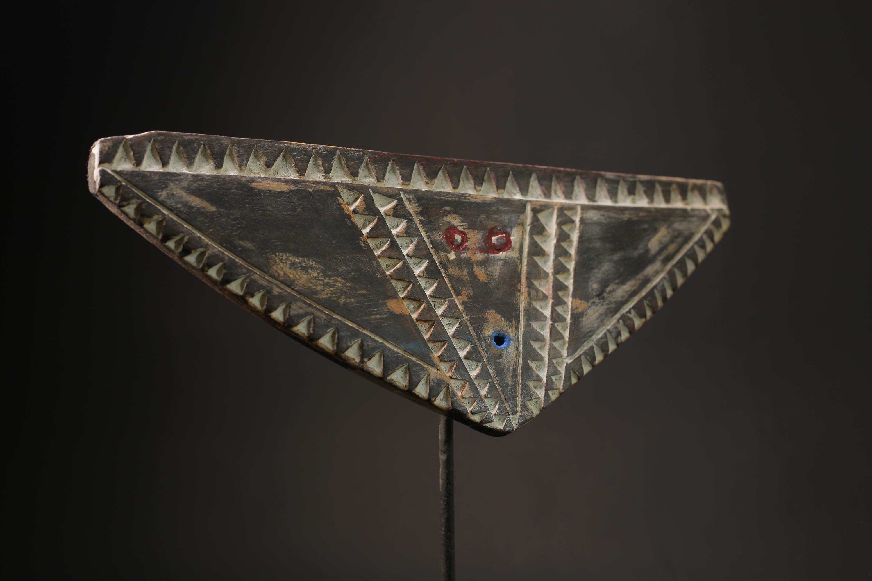 アフリカ （ブルキナファソ） ボボ族　木彫り 民族工芸 マスク 壁掛け50㎝ アフリカ （ブルキナファソ） ボボ族 木彫り 民族工芸 マスク 壁掛け50