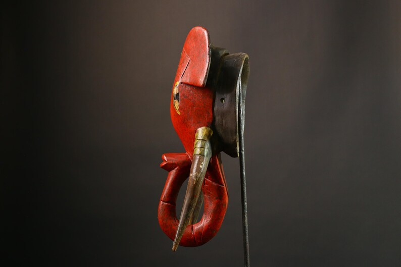 African Mask Tribal Elephant Mask Babanki Tribe Cameroon Art Guro Wall