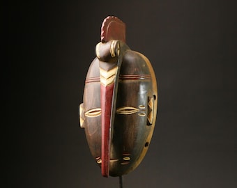 African Guro Elephant Mask | Vintage Wall Hanging | Unique African Masks for Home Decor | Decorative Wall Art for Living Space-G2957