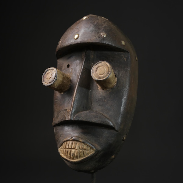 African carved wood tribal mask of the Grebo African handmade Grebo Mask-8381